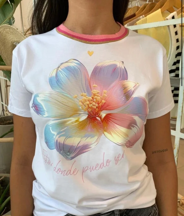 Remeras Cuello Tejido