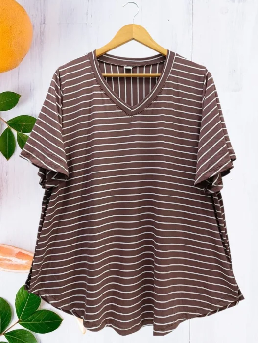 Remera Cuello V Modal Viscosa Talles Extra Grandes