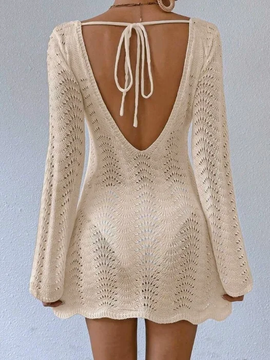 Vestido Atado Hilo Algodon