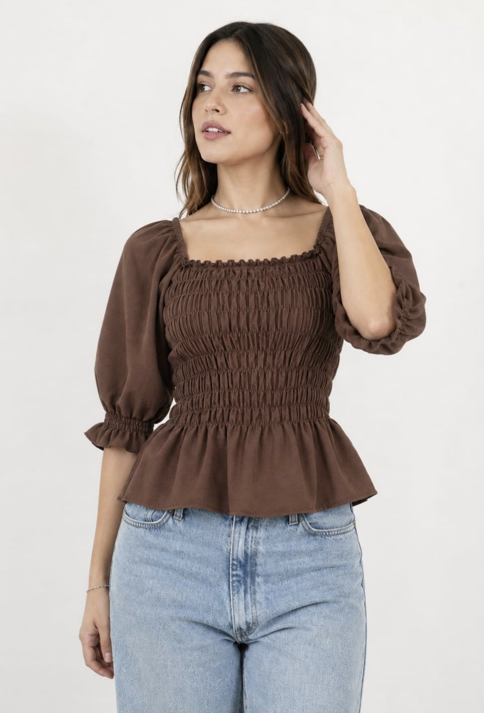 Blusa Frunce Manga 3/4 - Imagen 2