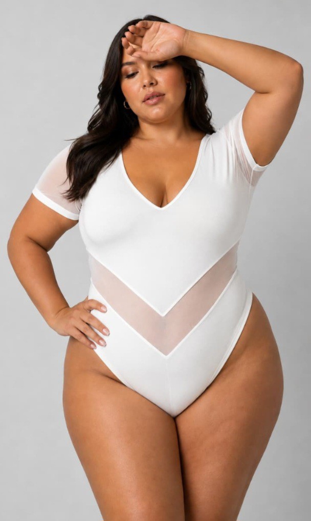 Body Lycra con Microtull Único y Especial - Imagen 2
