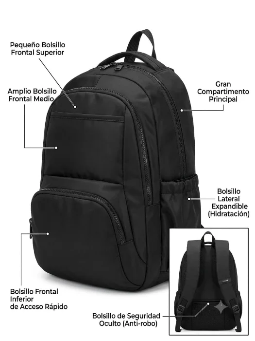 Mochila Chica de Tela Andorra