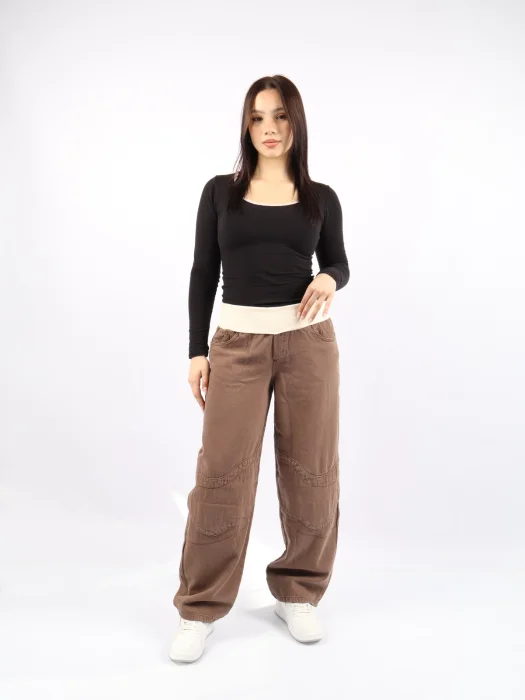 Baggy Choco Claro Tejido