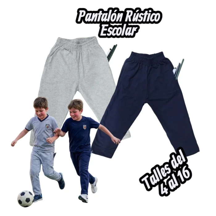Jogging Rústico Escolar 
tela Rústico Premium
