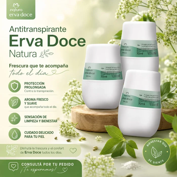 Erva Doce Roll On Antitranspirante
