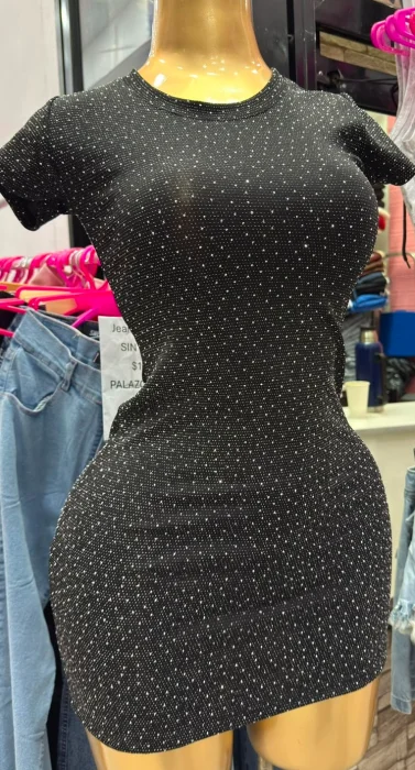Vestido de Mesh  con Brillo