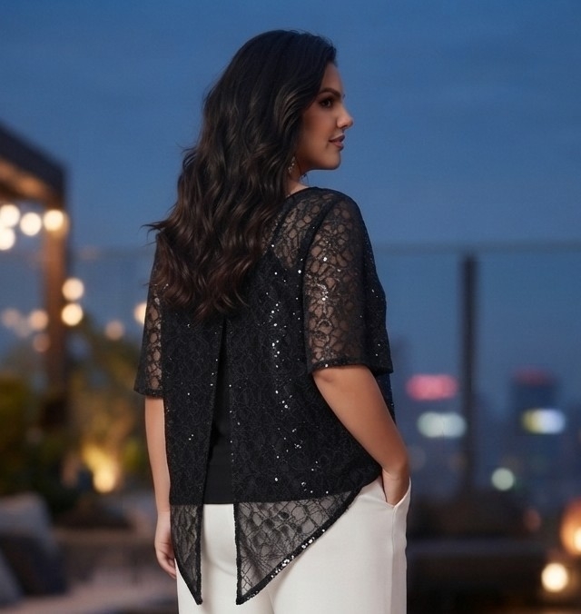 Blusa Bordada Pico - Imagen 2