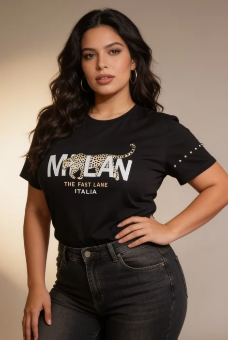 Remera Modal Soft con Estampa y Tacahs