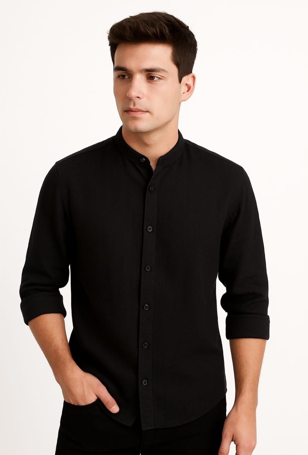 (art:cmhl1) Camisa de Lino C/cuello Mao - Imagen 2