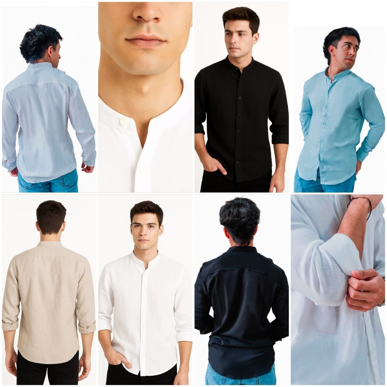 (art:cmhl1) Camisa de Lino C/cuello Mao - Imagen 4