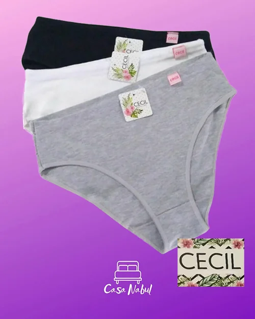 -bombacha Trusa Posta Parto con Refuerzo Tiro Corto Algodon y Lycra Cecil