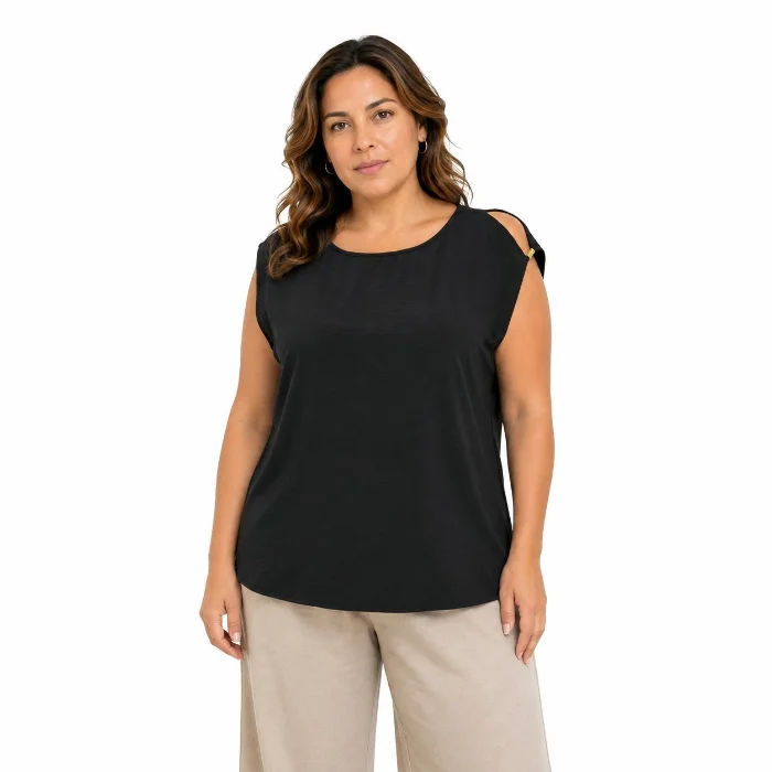 Musculosa de Cey Hombro Descubierto con Hebilla