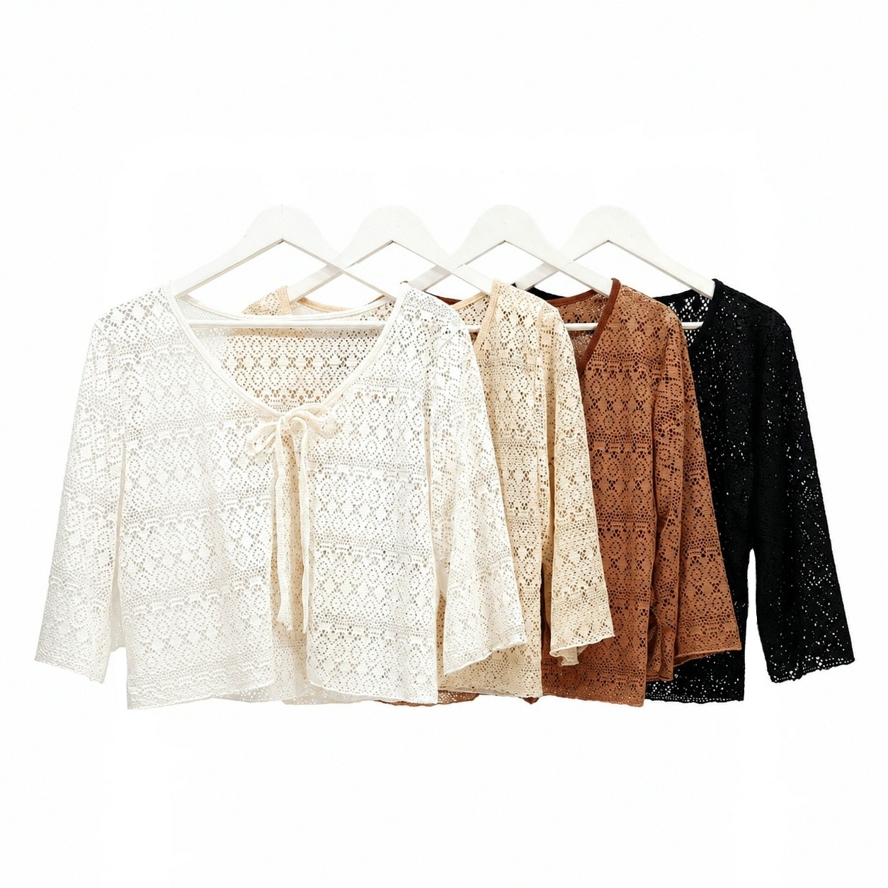 Saco Corto de Crochet con Lazo - Imagen 2