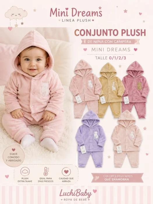 Art 439. Conjunto Plush Nena  Mini Drems