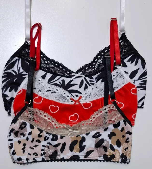 Bralette de Microfibra y Encaje