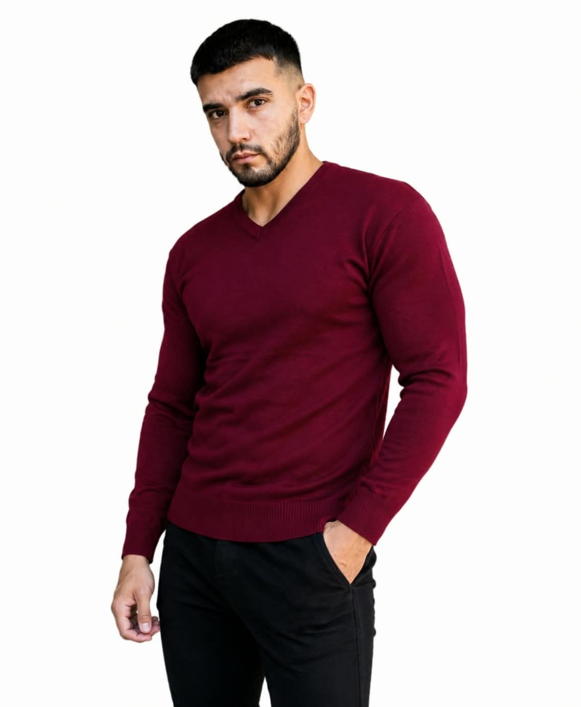 (art:swh2)sweaters Cuello/v Hombre - Imagen 2