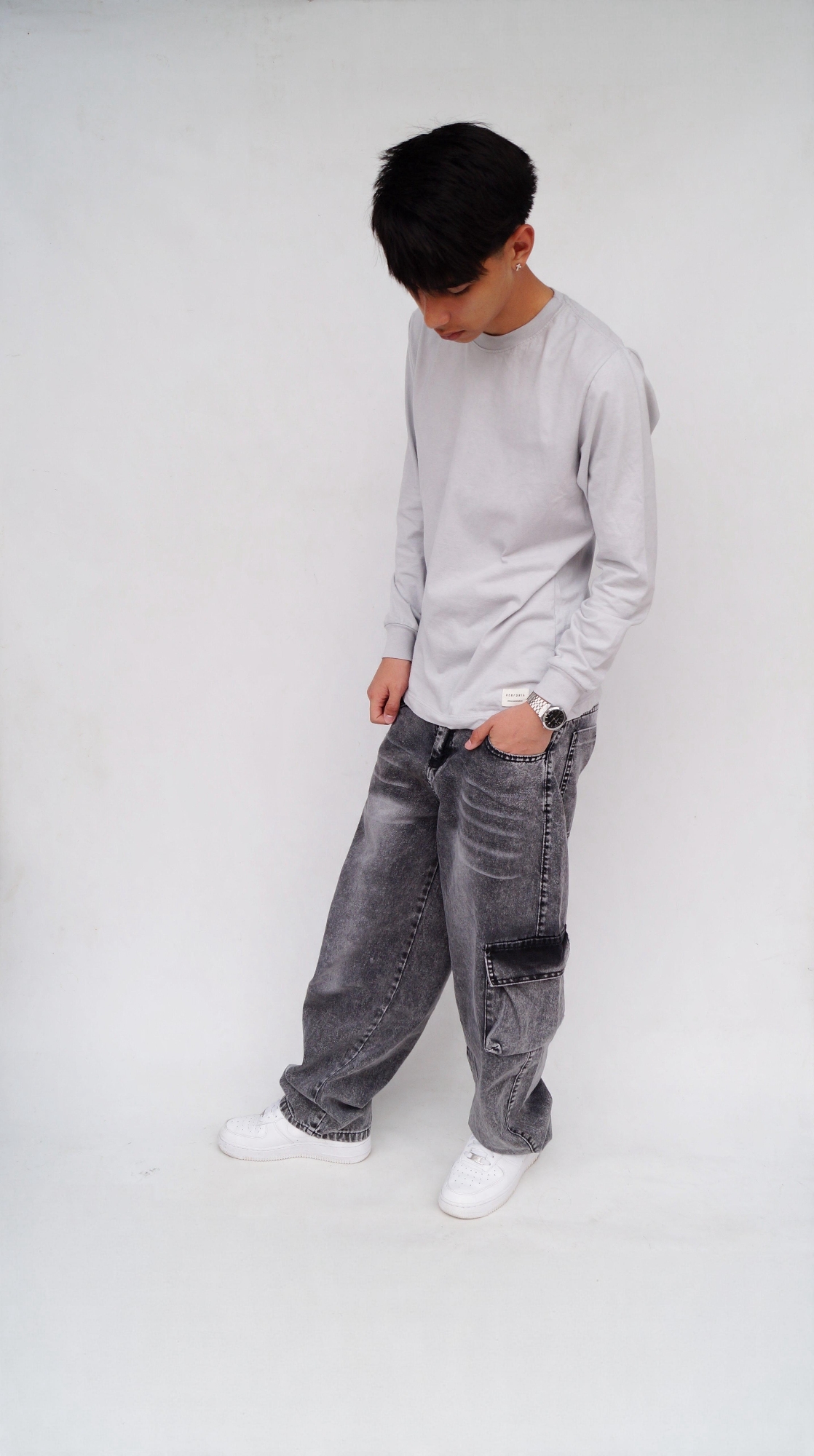 Baggy Gris Bigotes Teens - Imagen 3