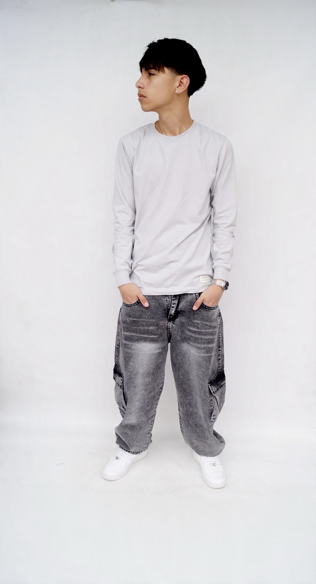 Baggy Gris Bigotes Teens - Imagen 6