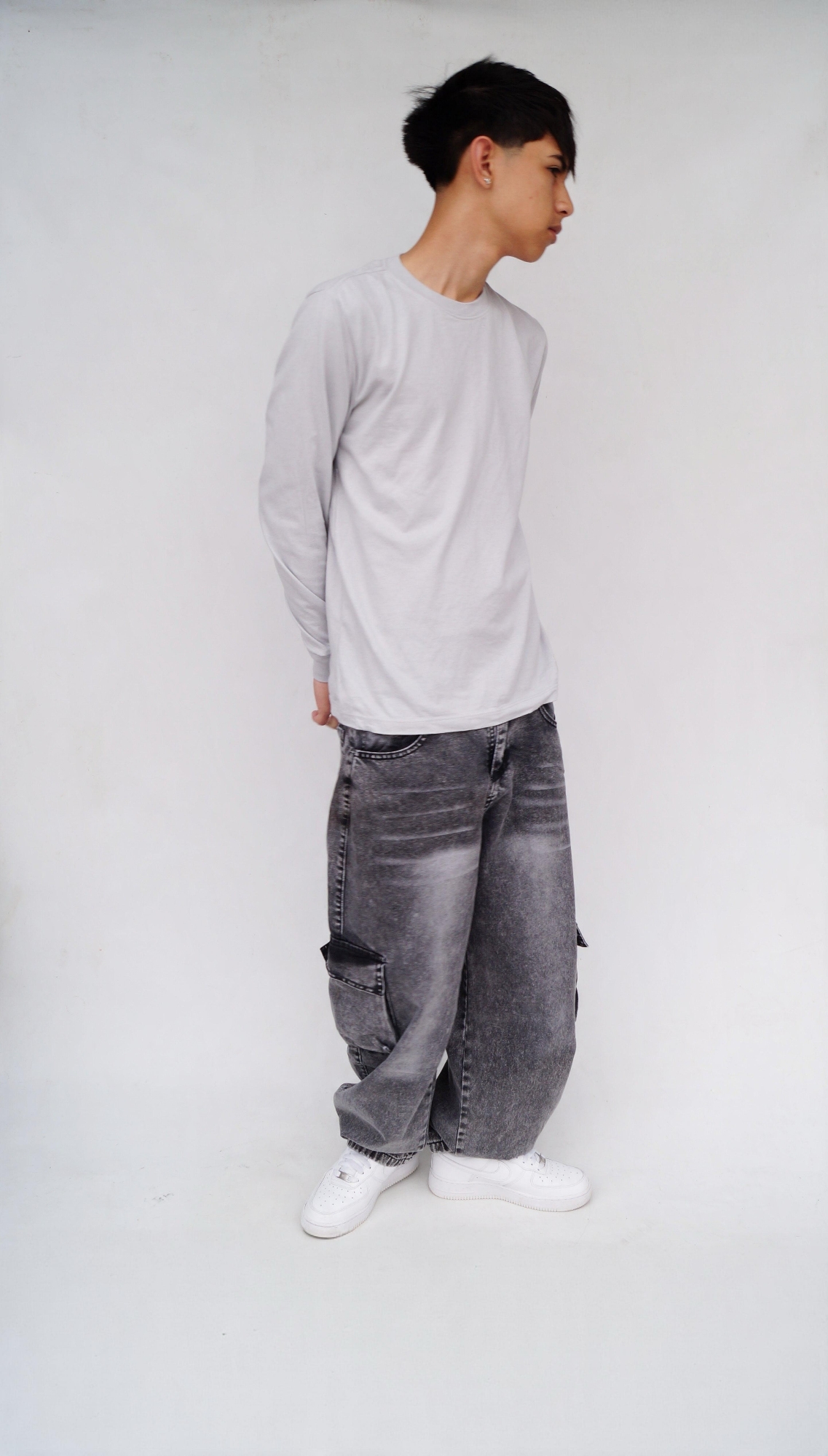 Baggy Gris Bigotes Teens - Imagen 7