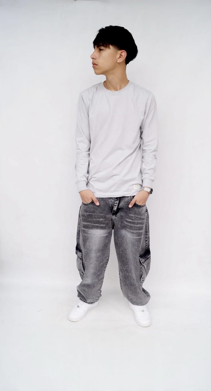Baggy Gris Bigotes Teens - Imagen 5
