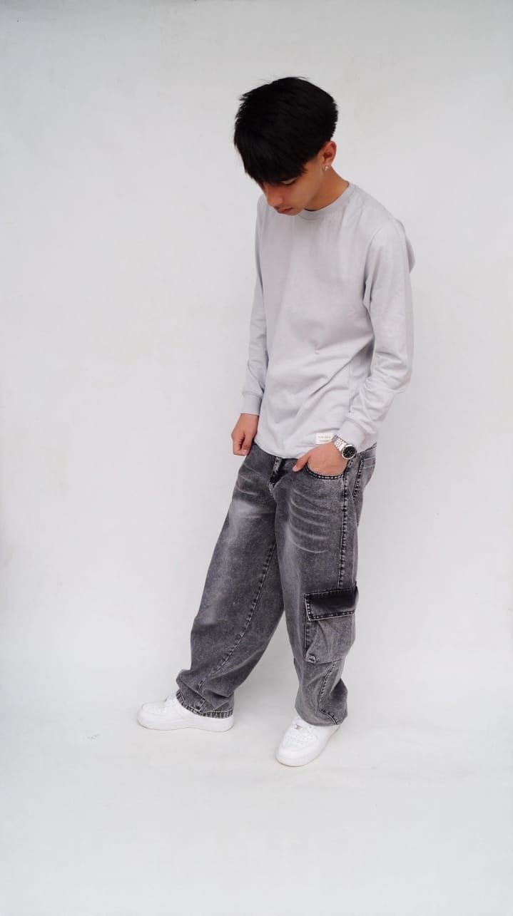 Baggy Gris Bigotes Teens - Imagen 7