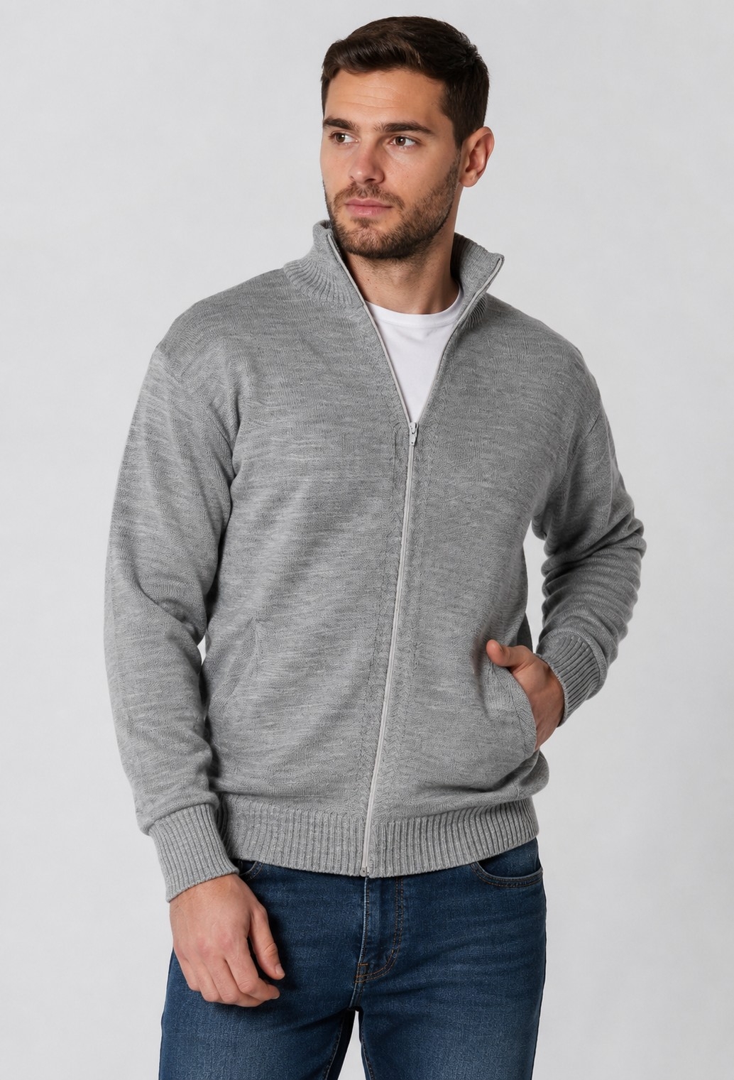 (art:cph1)campera de Hilo C/cierre Hombre - Imagen 2