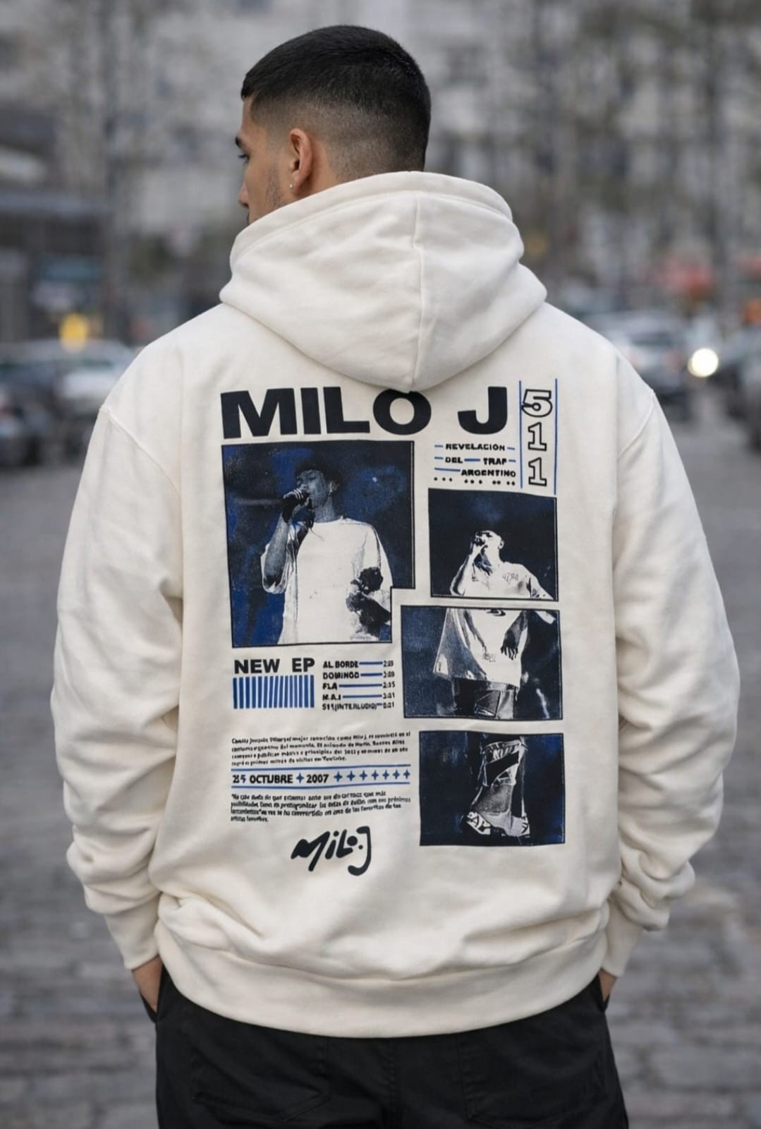 (art:bh04)buzo Oversize Frizado Hombre - Imagen 2