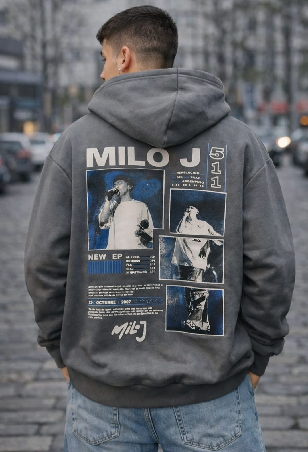 (art:bh04)buzo Oversize Frizado Hombre - Imagen 3