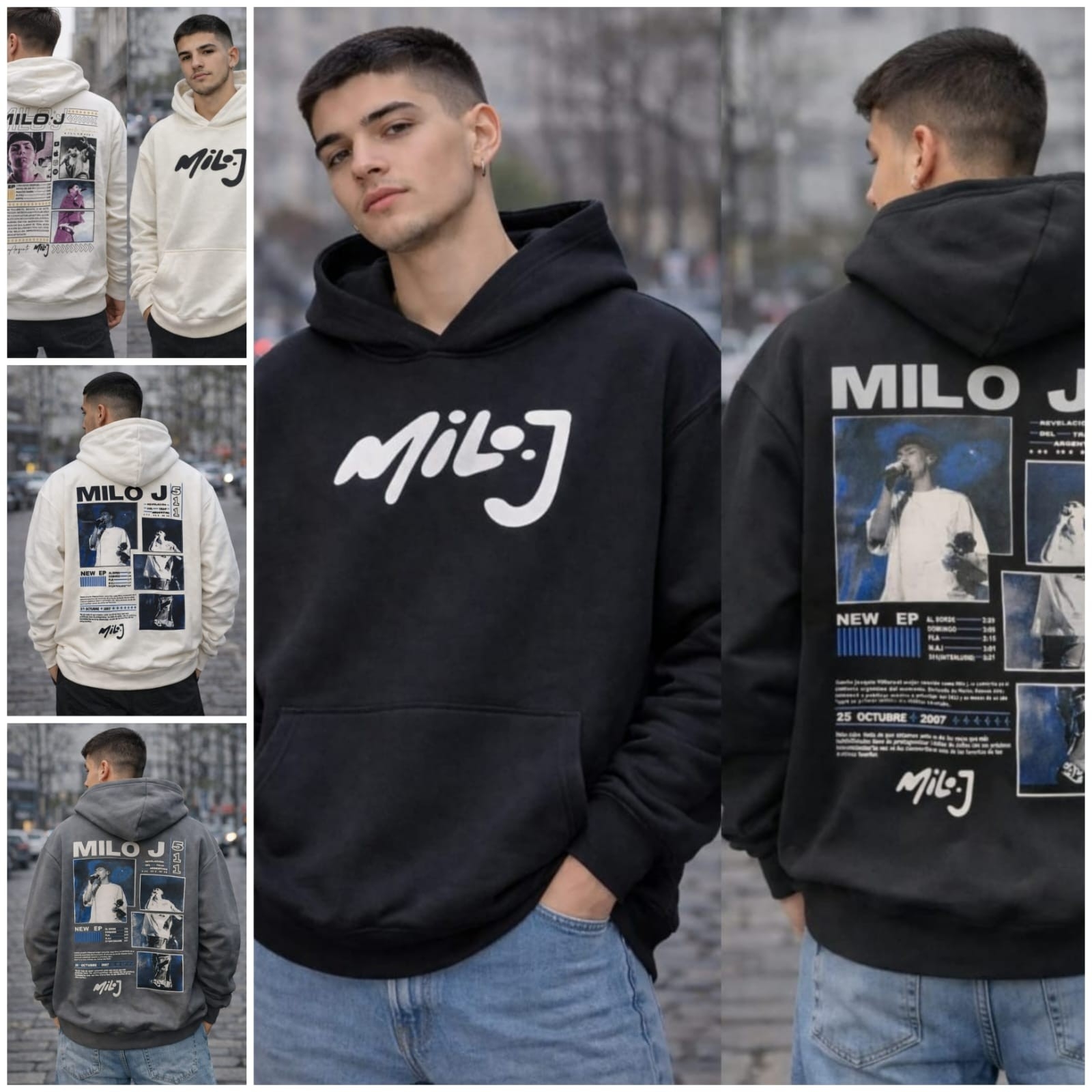 (art:bh04)buzo Oversize Frizado Hombre - Imagen 5