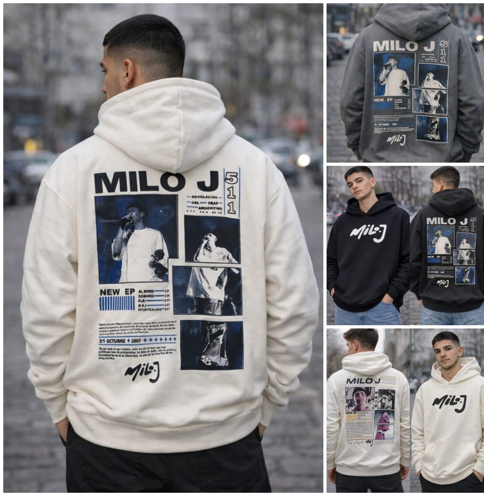 (art:bh04)buzo Oversize Frizado Hombre - Imagen 6