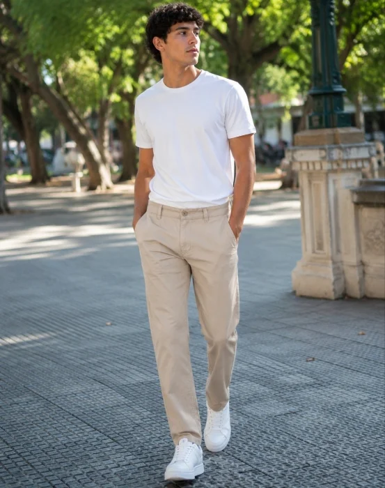 Pantalón Chino Gabardina Importado con Spandex
