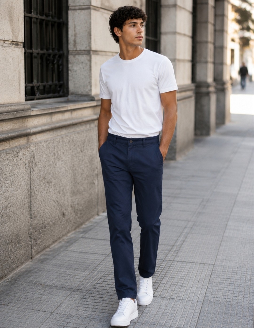 Pantalón Chino Gabardina Importado con Spandex - Imagen 2