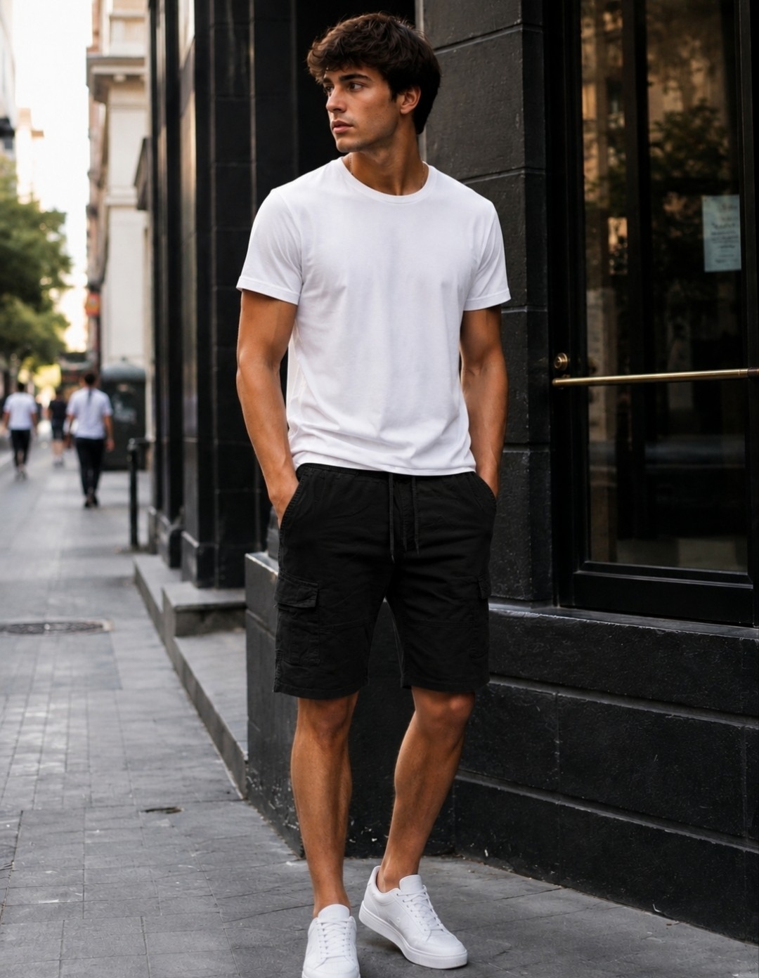 Bermuda Cargo Gabardina Importado con Spandex - Imagen 2