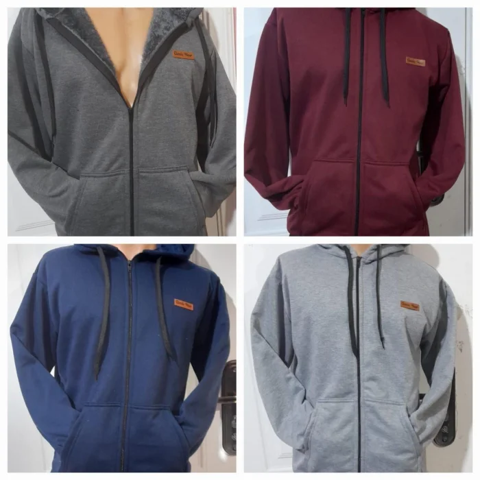 Camperas de Jersey con Piel