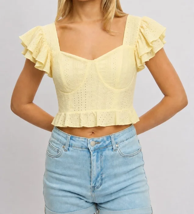 Musculosa Importada Brodery Volados