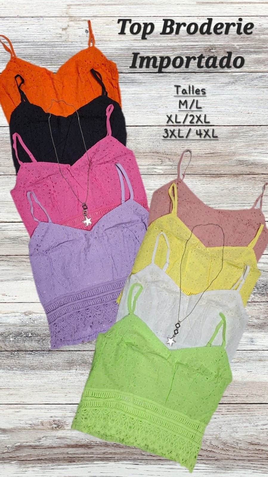 Musculosa Importada Bretel Brodery - Imagen 3