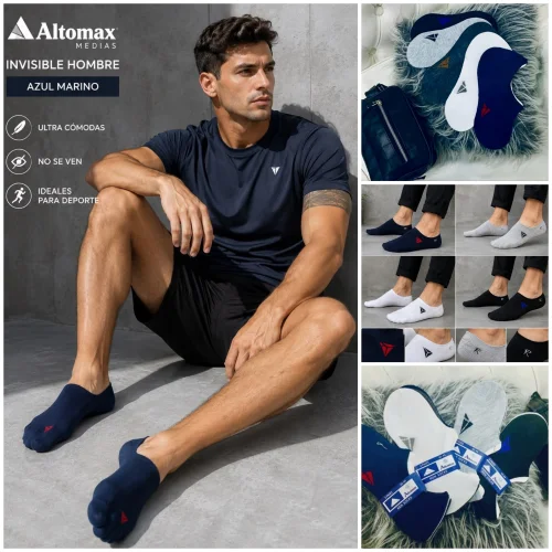 (art:mh1)altomax Tripack X3 Invisibles Lisas Hombre