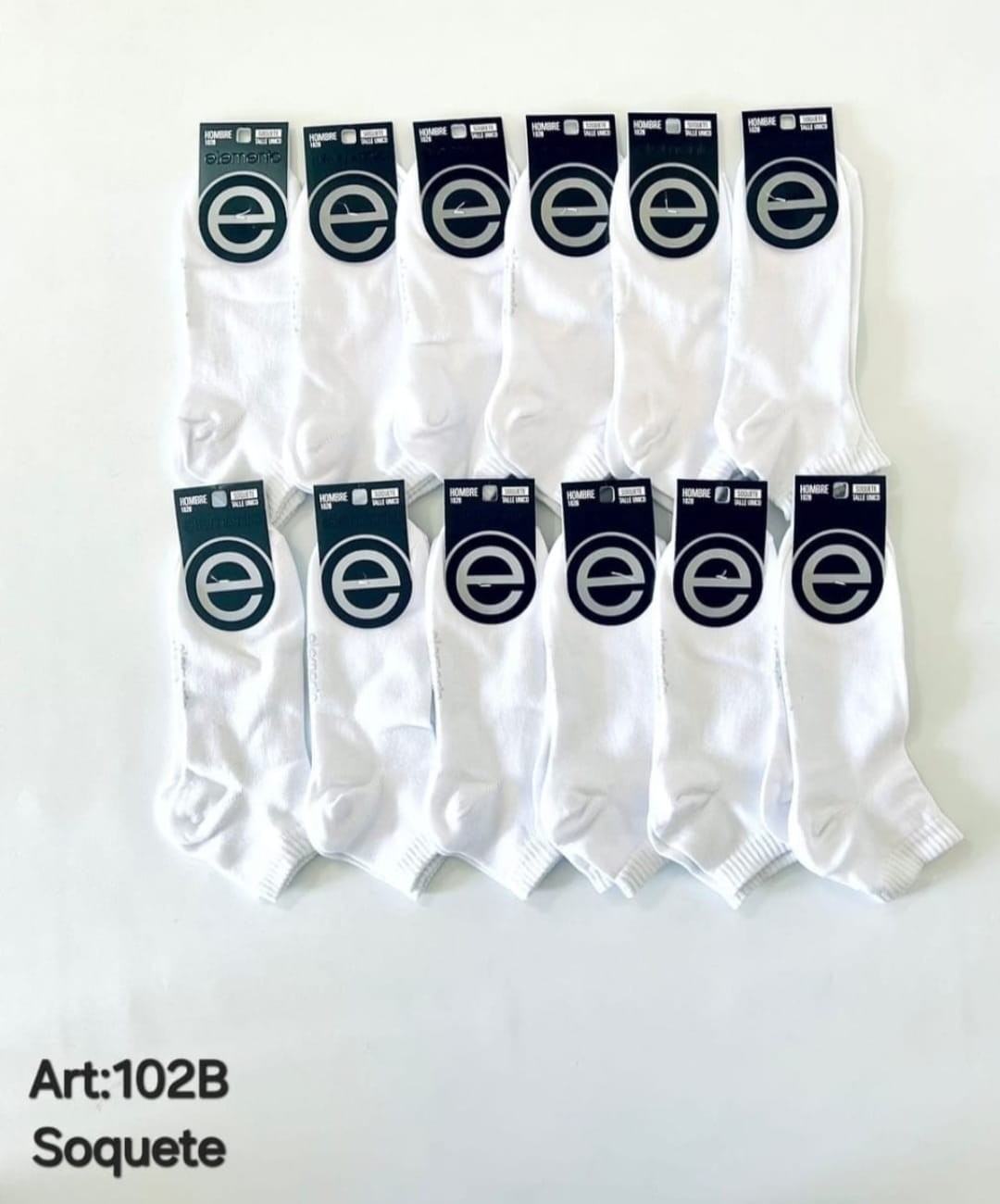 (art:102b) Element, Soquete Blanco Liso Hombre - Imagen 2