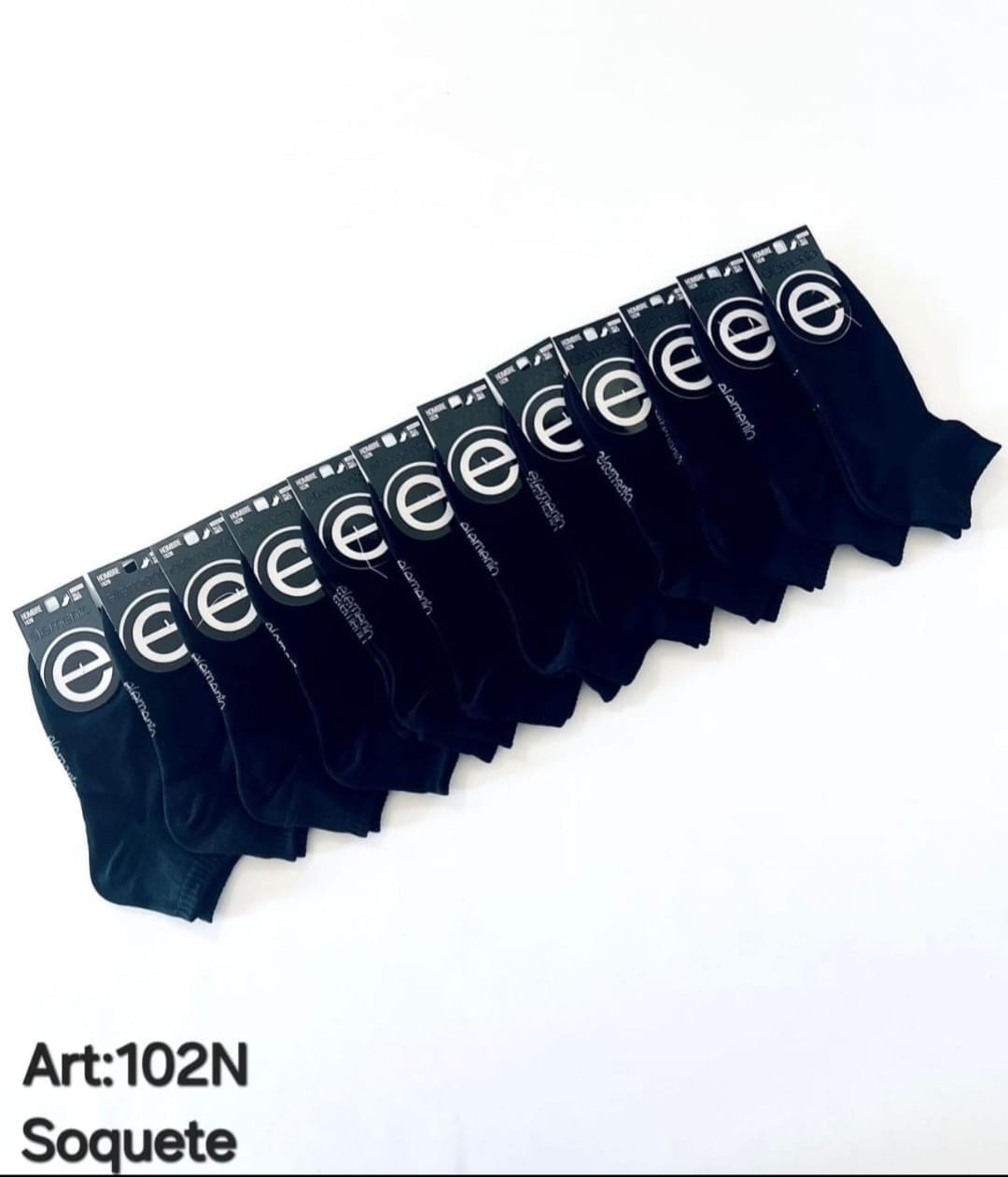 (art: 102n) Elemento Soquete Negro Liso Hombre - Imagen 2