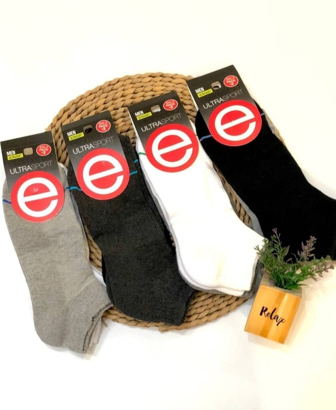 (art:500.2) Elemento Soquete Pack X2  Algodón Hombre - Imagen 2