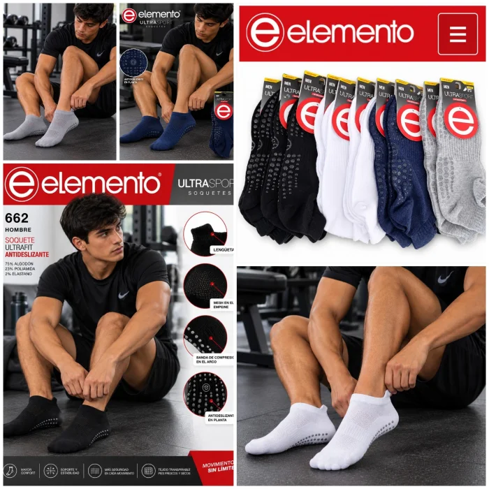 (art:662) Elemento, Soquete Antideslizante Hombre