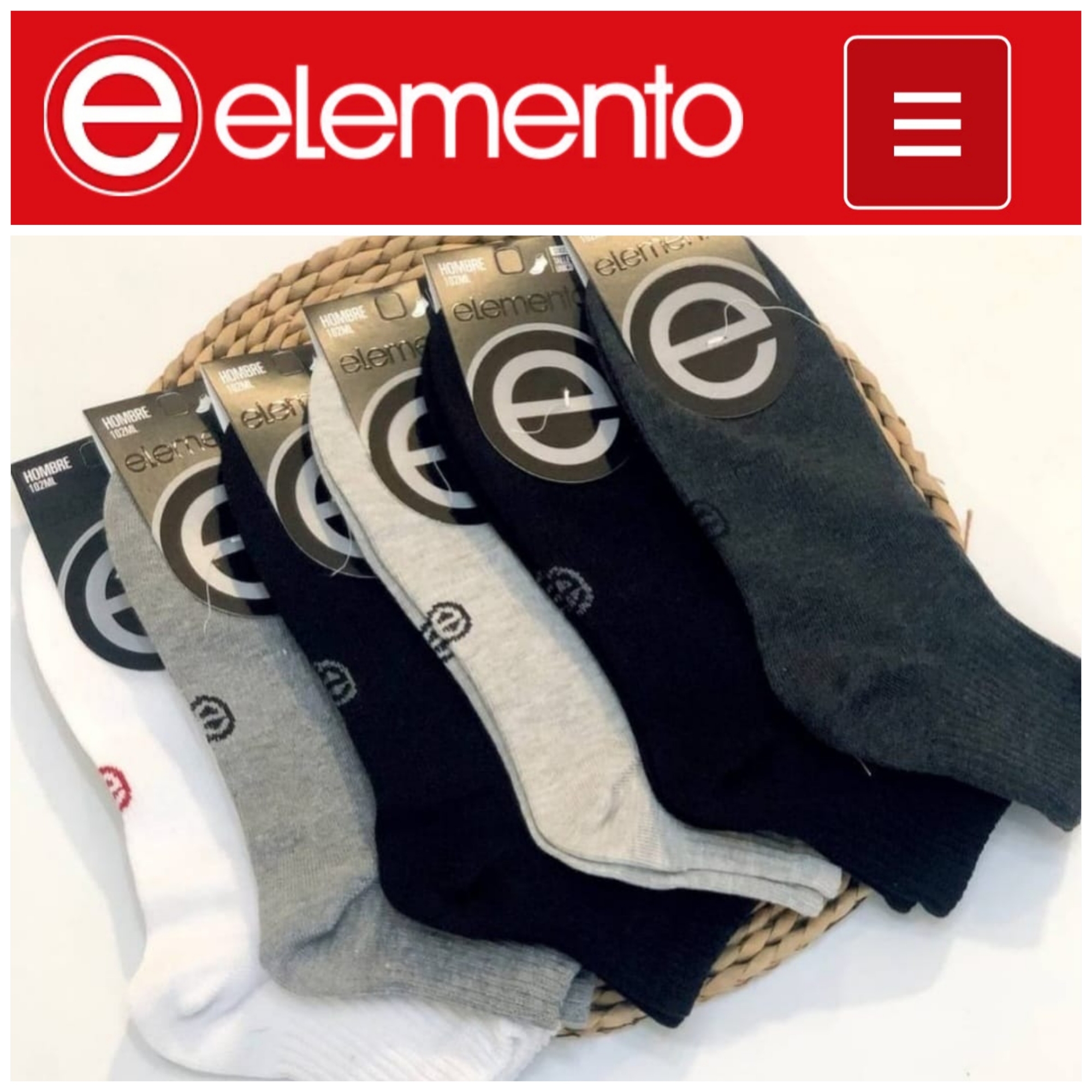 (art:121ml) Element, Soquete Liso Hombre - Imagen 3