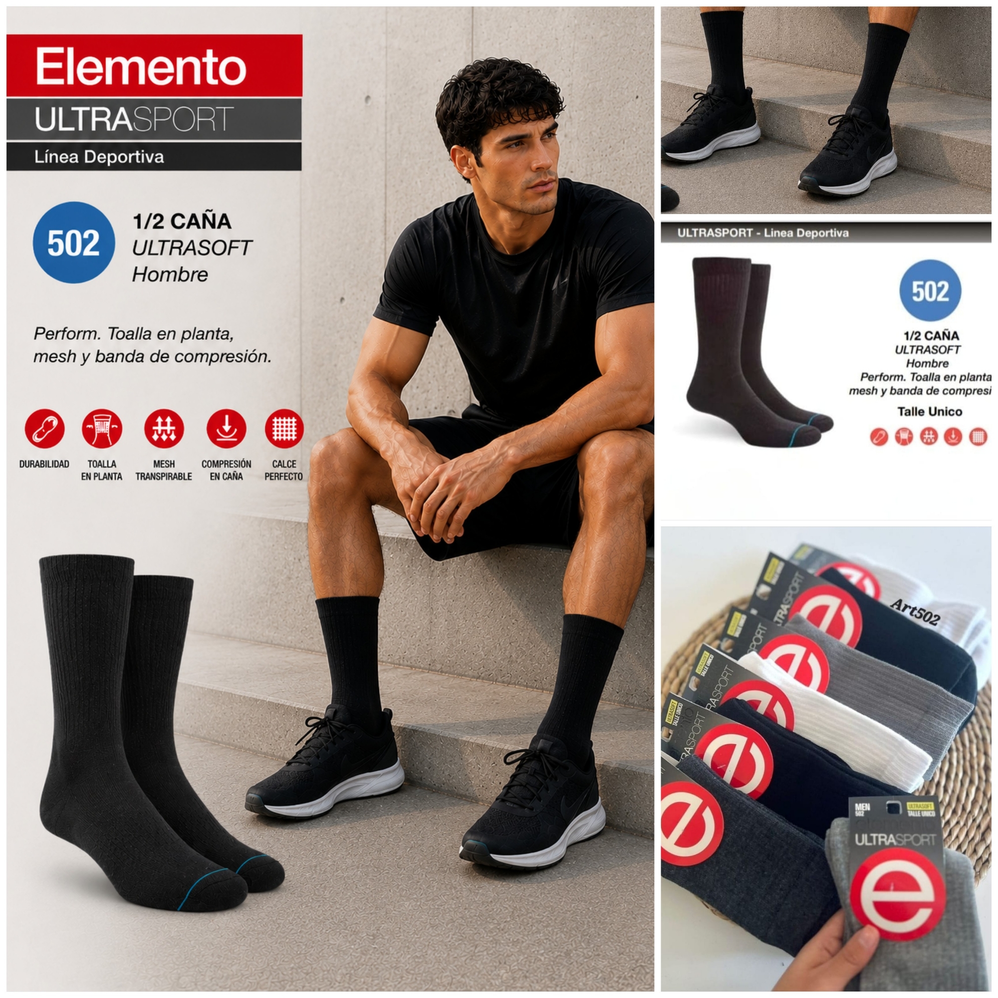 (art:502)elemento,1/2 Caña Toalla Hombre - Imagen 1