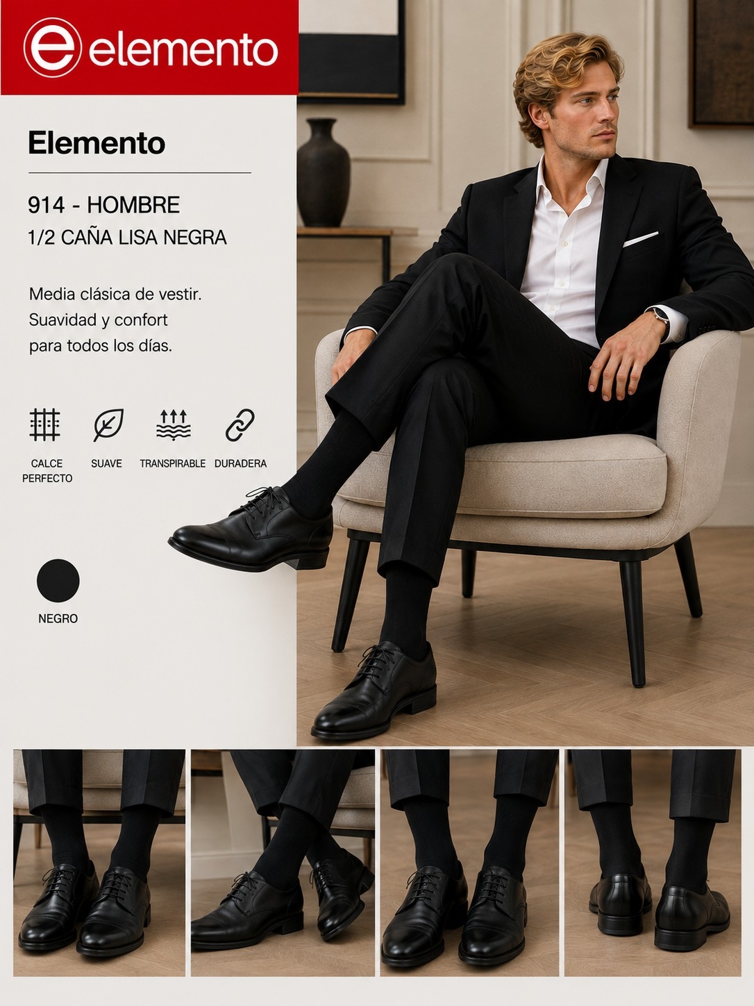 (art:914) Elemento 1/2 Caña Hombre Lisa - Imagen 4