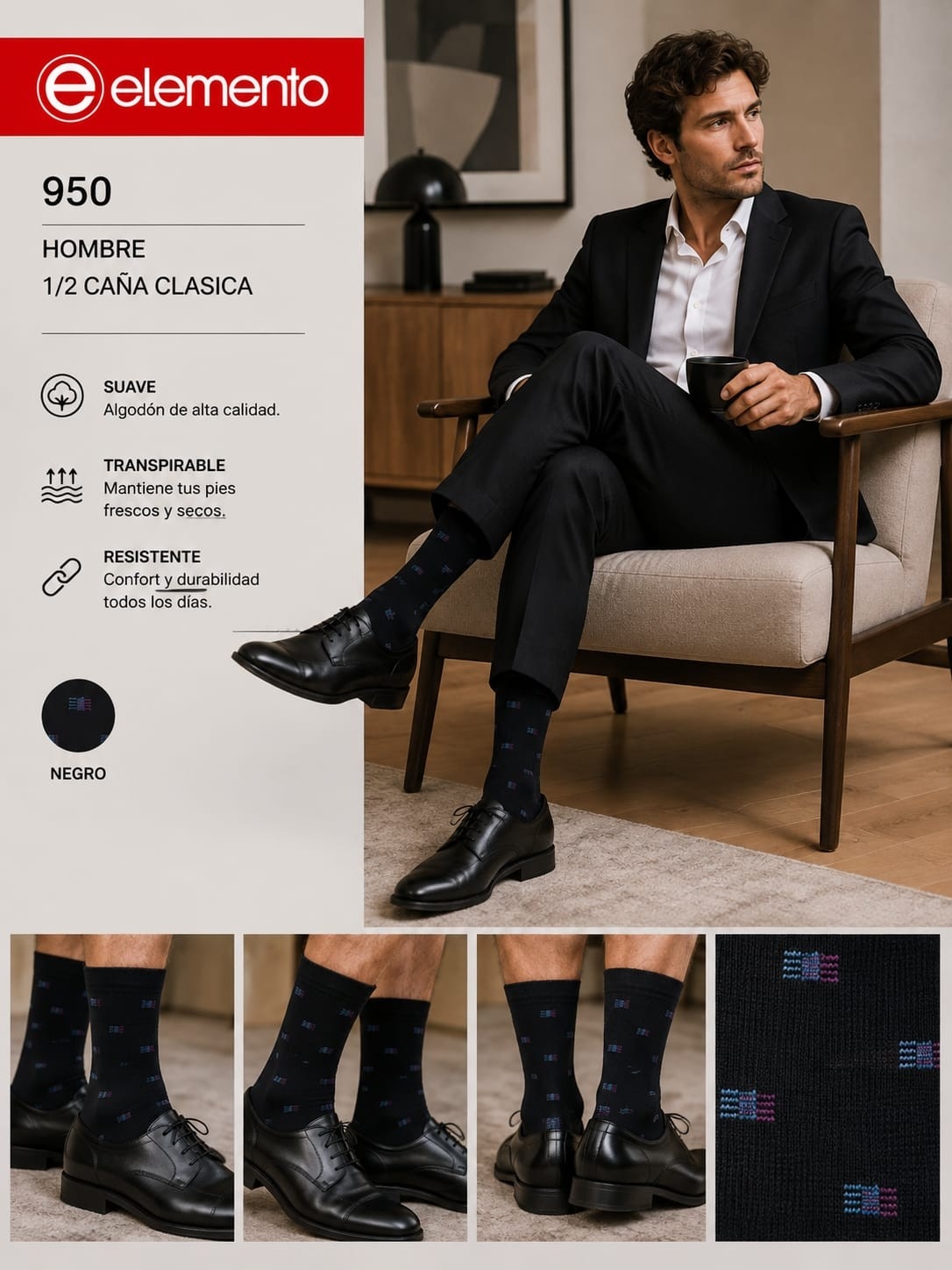 (art:950) Elemento 1/2 Caña Clásica Hombre - Imagen 4