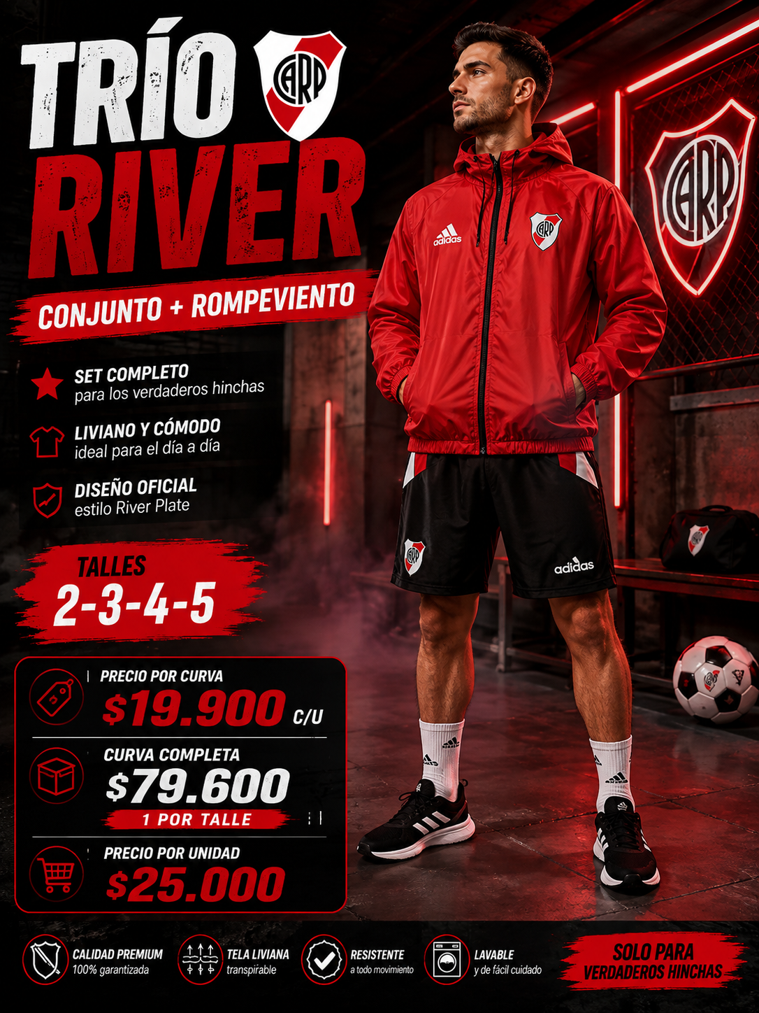  Trío River    Conjunto + Rompeviento  Ideal para Completar el Equipo - BA140038-3D92-49DB-838E-95E77C8221E4.png