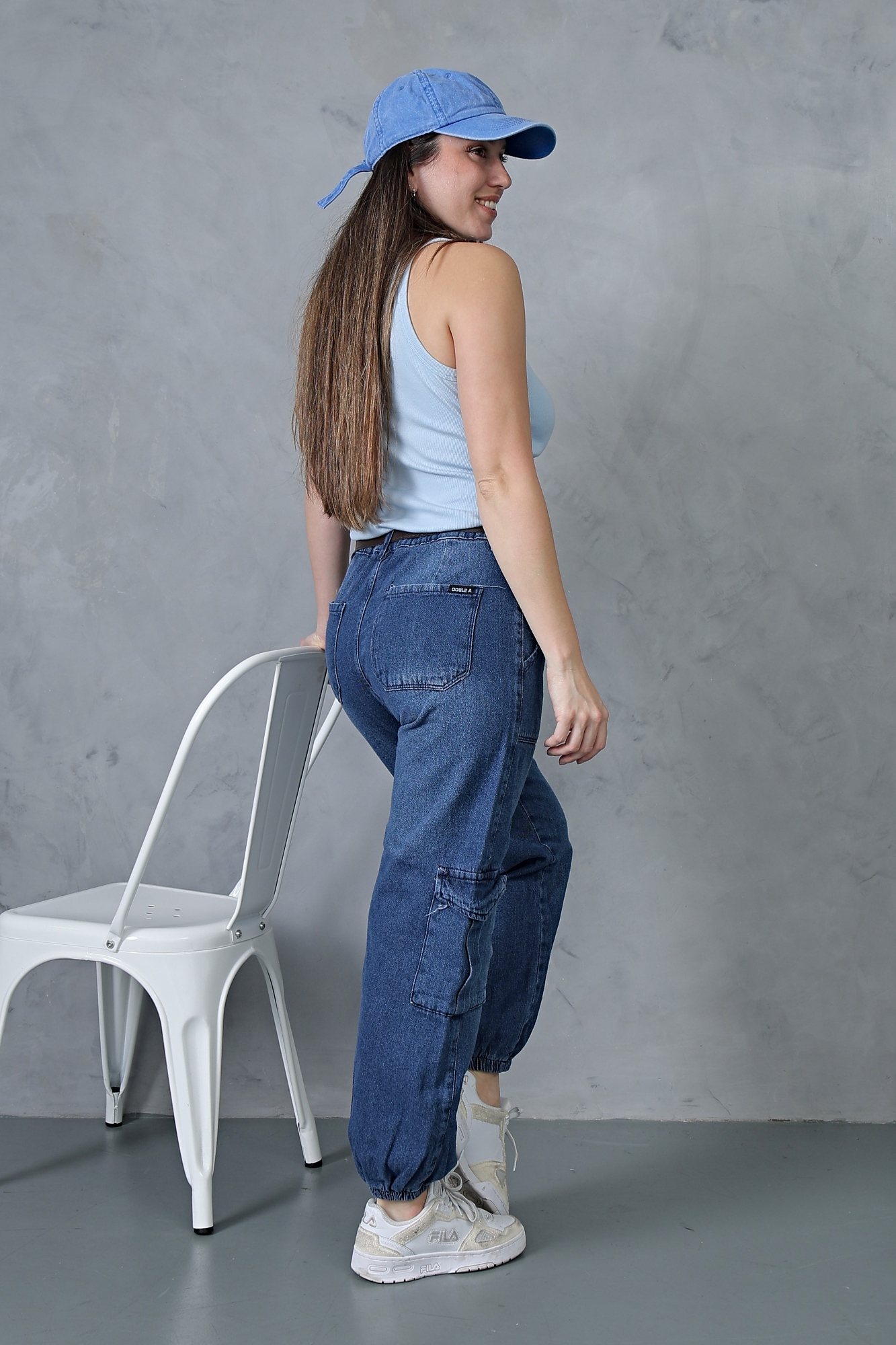 Jogger Azul Localizado Cargo! - Imagen 7