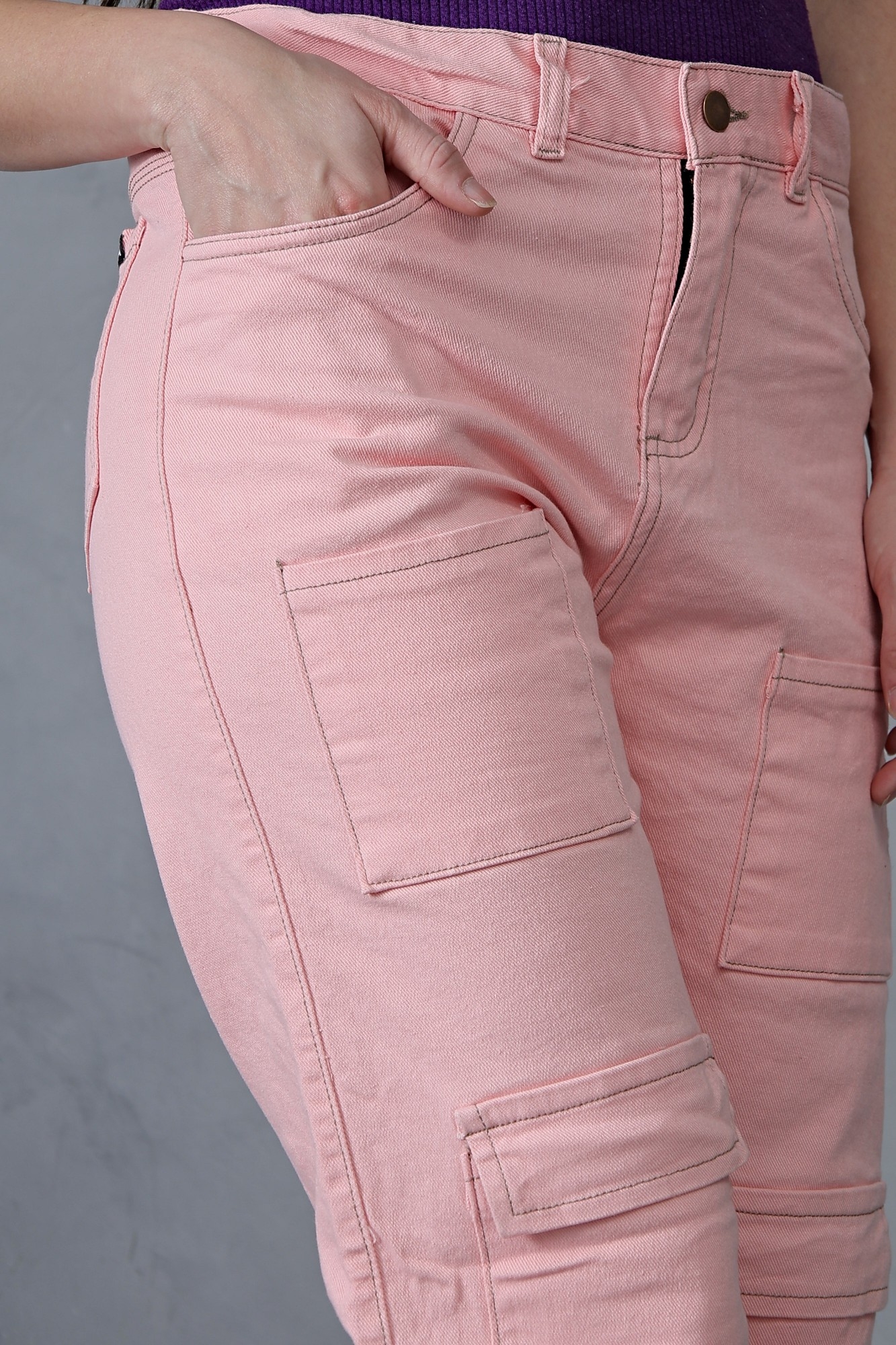 Wide Leg Multicargo Rosado - Imagen 3