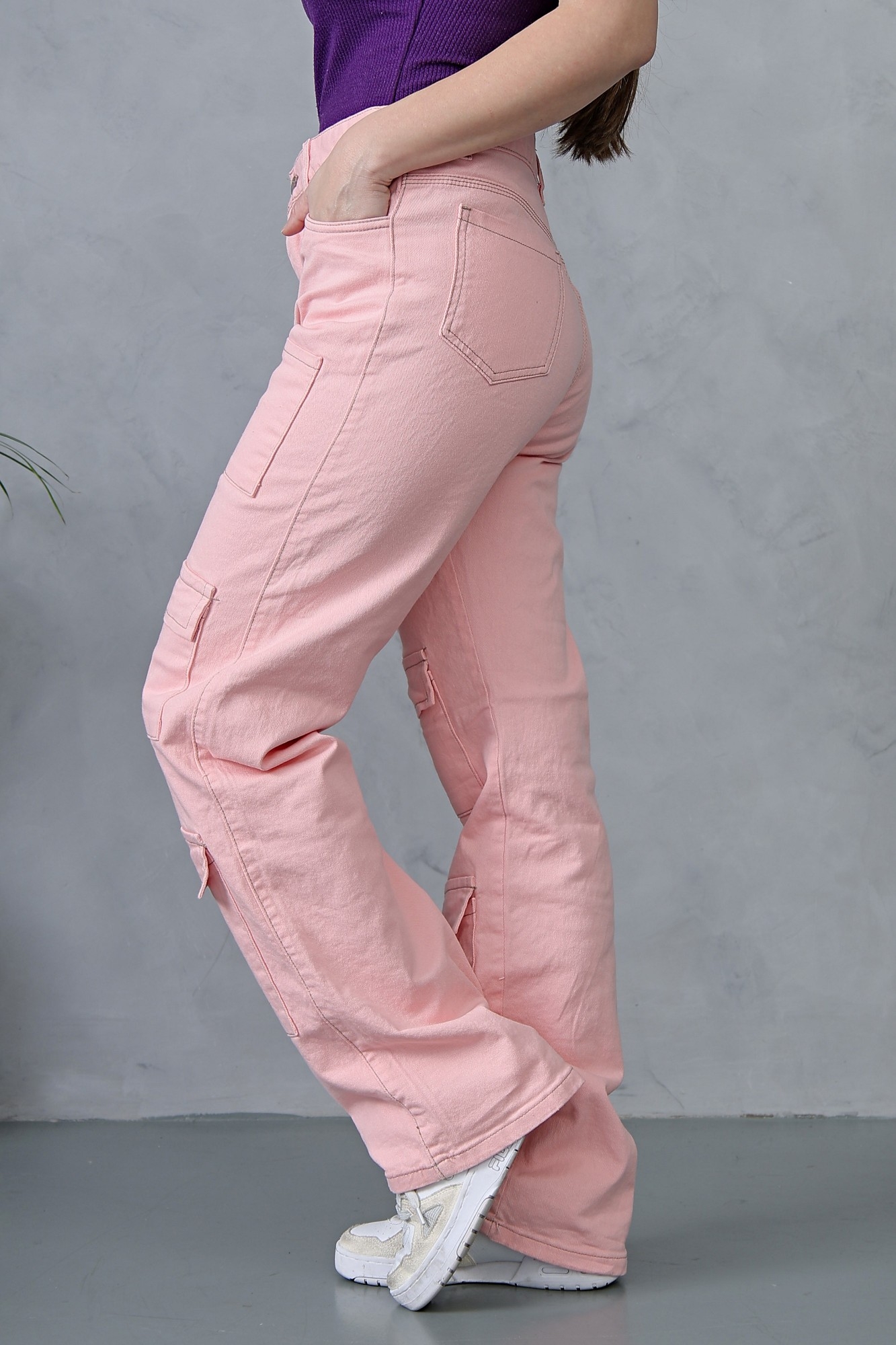 Wide Leg Multicargo Rosado - Imagen 4
