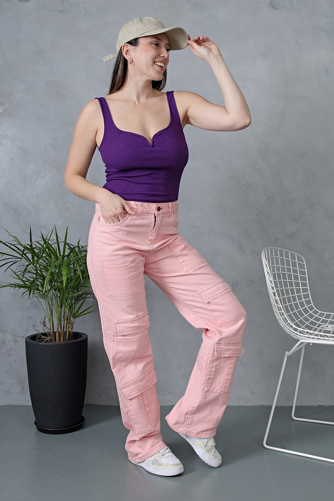 Wide Leg Multicargo Rosado - Imagen 7